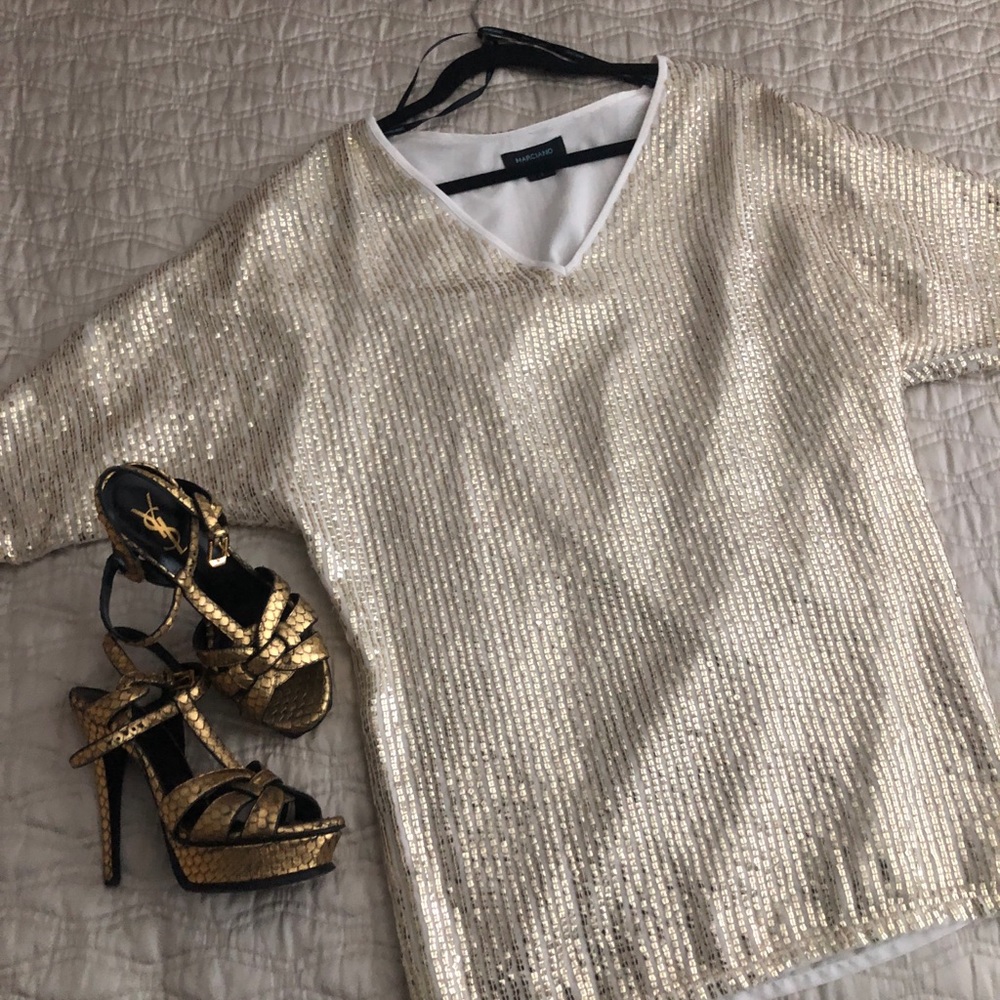 Marciano Mini Gold Dress Size S